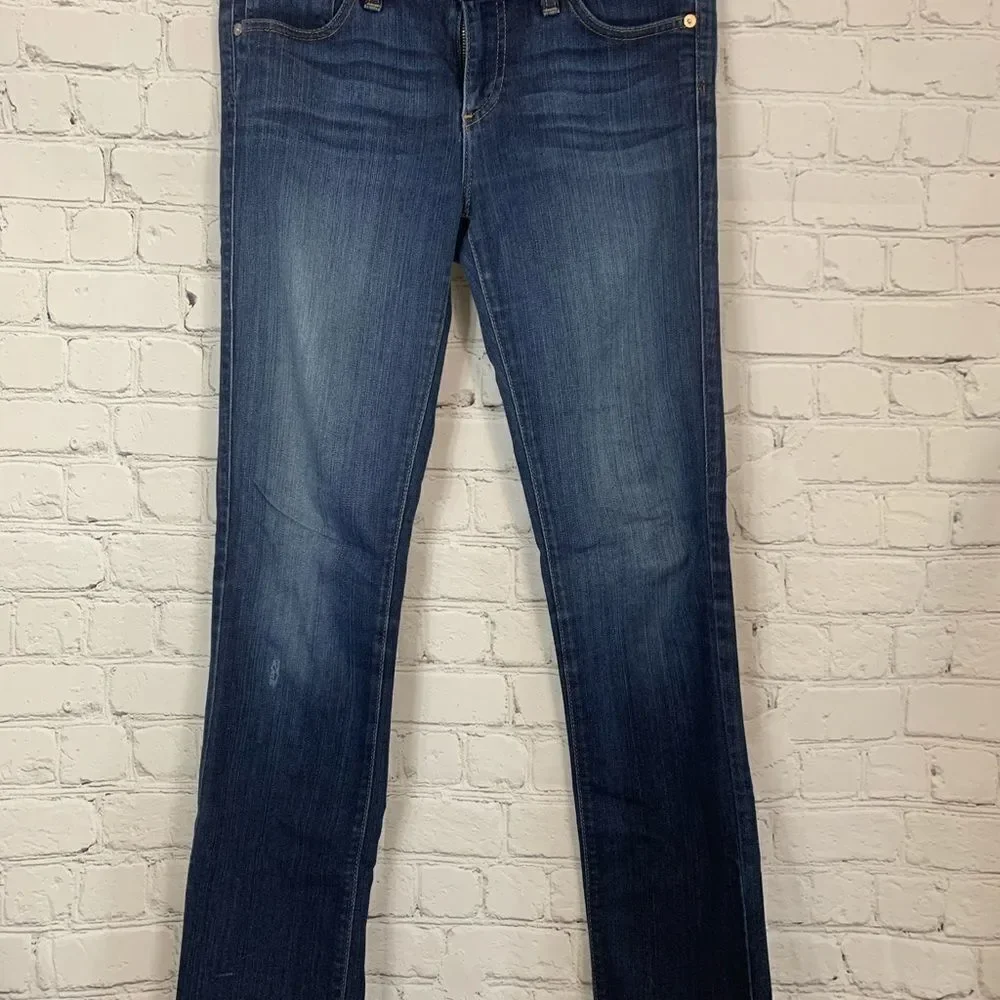 AG Adriano Goldschmied Dark Wash Straight Leg Size 28R